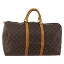 LOUIS VUITTON Monogram Keepall 50 Boston Bag M41426 LV Auth 188711-1