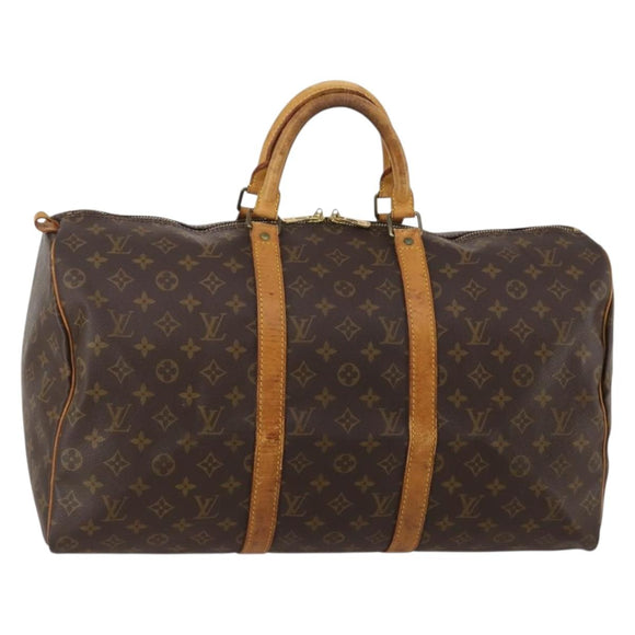 LOUIS VUITTON Monogram Keepall 50 Boston Bag M41426 LV Auth 188711