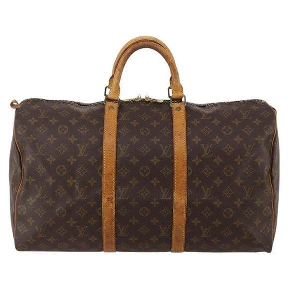 LOUIS VUITTON Monogram Keepall 50 Boston Bag M41426 LV Auth 188711