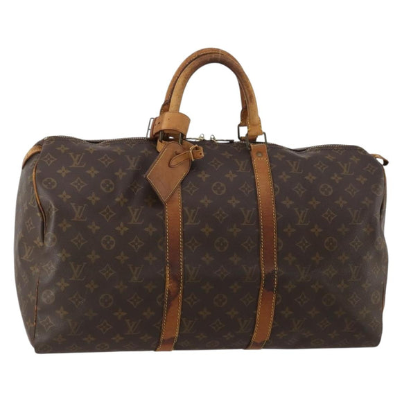 LOUIS VUITTON Monogram Keepall 50 Boston Bag M41426 LV Auth 188712