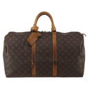 LOUIS VUITTON Monogram Keepall 50 Boston Bag M41426 LV Auth 188712-13