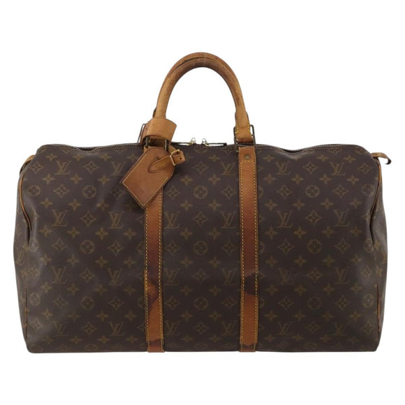 LOUIS VUITTON Monogram Keepall 50 Boston Bag M41426 LV Auth 188712