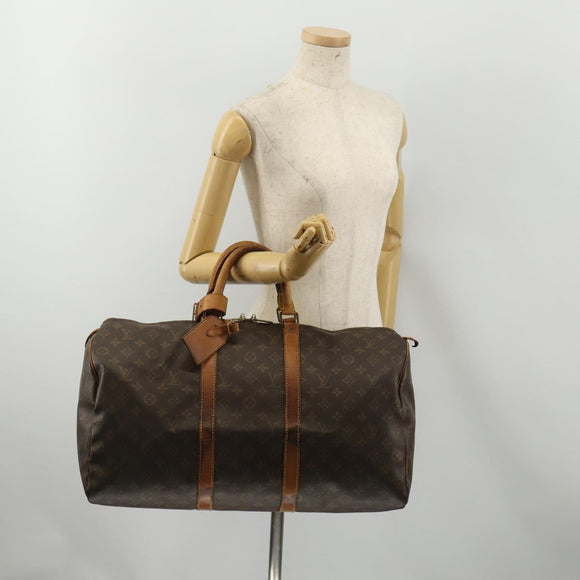 LOUIS VUITTON Monogram Keepall 50 Boston Bag M41426 LV Auth 188712
