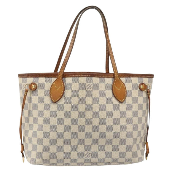 LOUIS VUITTON Damier Azur Neverfull PM Tote Bag N41362 LV Auth 188715
