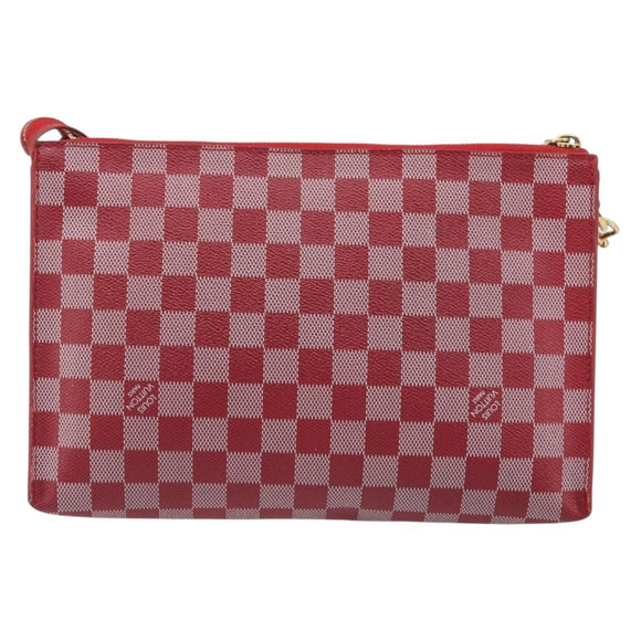 LOUIS VUITTON Damier Color Module Clutch Bag Carmine N41306 LV Auth 188716