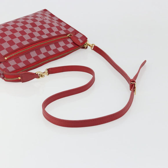 LOUIS VUITTON Damier Color Module Clutch Bag Carmine N41306 LV Auth 188716