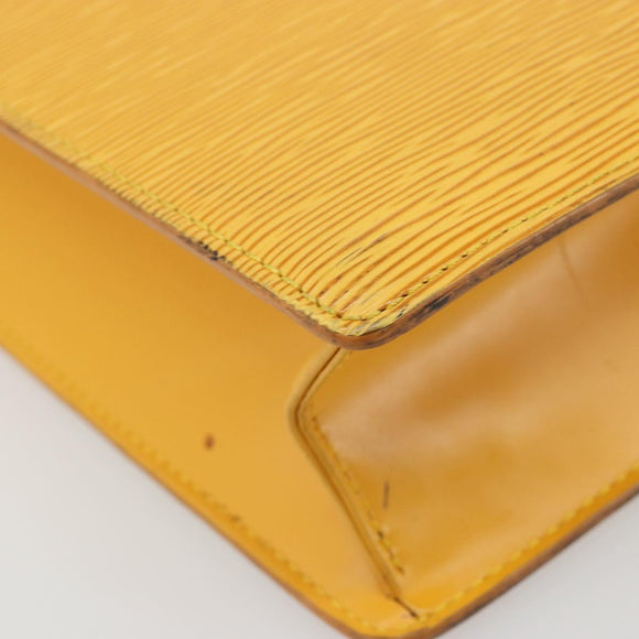LOUIS VUITTON Epi Sac Plat Hand Bag Yellow M52079 LV Auth 188717