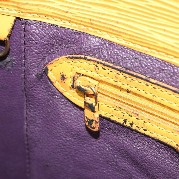 LOUIS VUITTON Epi Sac Plat Hand Bag Yellow M52079 LV Auth 188717