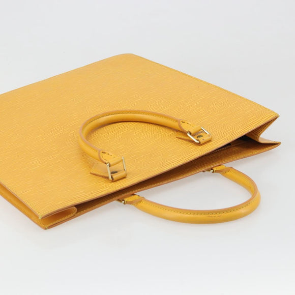 LOUIS VUITTON Epi Sac Plat Hand Bag Yellow M52079 LV Auth 188717