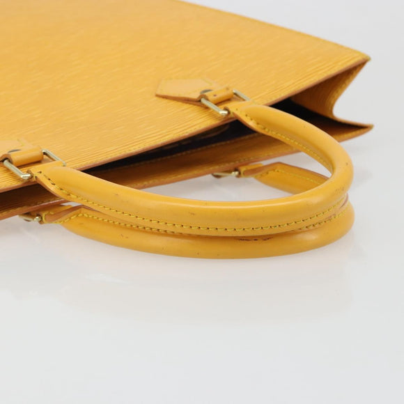 LOUIS VUITTON Epi Sac Plat Hand Bag Yellow M52079 LV Auth 188717