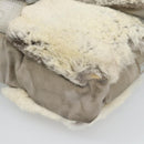 CHANEL Sports Line Chain Shoulder Bag Fur Gray Silver CC Auth 188719-14