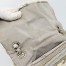 CHANEL Sports Line Chain Shoulder Bag Fur Gray Silver CC Auth 188719-9