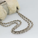 CHANEL Sports Line Chain Shoulder Bag Fur Gray Silver CC Auth 188719-7