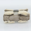 CHANEL Sports Line Chain Shoulder Bag Fur Gray Silver CC Auth 188719-5