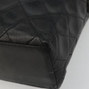 CHANEL Matelasse Chain Shoulder Bag Leather Black Gold CC Auth 188720-10