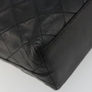 CHANEL Matelasse Chain Shoulder Bag Leather Black Gold CC Auth 188720-13