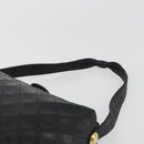 CHANEL Matelasse Chain Shoulder Bag Leather Black Gold CC Auth 188720-8