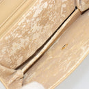 CHANEL Matelasse Chain Shoulder Bag Lamb Skin Beige Gold CC Auth 188721-10
