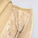 CHANEL Matelasse Chain Shoulder Bag Lamb Skin Beige Gold CC Auth 188721-19
