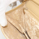 CHANEL Matelasse Chain Shoulder Bag Lamb Skin Beige Gold CC Auth 188721-20