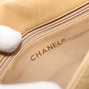 CHANEL Matelasse Chain Shoulder Bag Leather Beige Gold CC Auth 188722-21