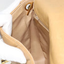 CHANEL Matelasse Chain Shoulder Bag Leather Beige Gold CC Auth 188722-23