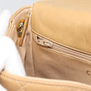 CHANEL Matelasse Chain Shoulder Bag Leather Beige Gold CC Auth 188722-24