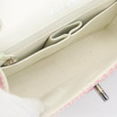 CHANEL Matelasse Chain Shoulder Bag Canvas Pink Silver CC Auth 188723V-10