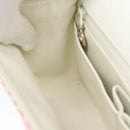 CHANEL Matelasse Chain Shoulder Bag Canvas Pink Silver CC Auth 188723V-21