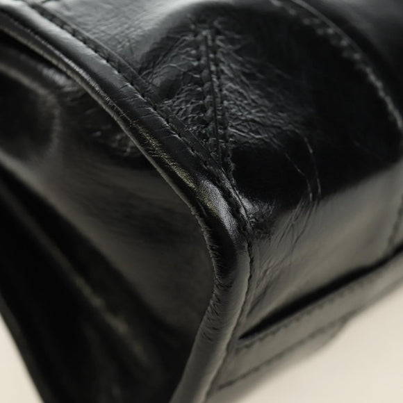 PRADA Bonnie Mini Hand Bag Leather 2way Black Gold Auth 188724SM