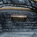 PRADA Bonnie Mini Hand Bag Leather 2way Black Gold Auth 188724SM-25