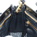 PRADA Bonnie Mini Hand Bag Leather 2way Black Gold Auth 188724SM-26