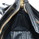 PRADA Bonnie Mini Hand Bag Leather 2way Black Gold Auth 188724SM-27