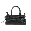 PRADA Bonnie Mini Hand Bag Leather 2way Black Gold Auth 188724SM-2