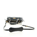 PRADA Bonnie Mini Hand Bag Leather 2way Black Gold Auth 188724SM-8