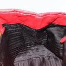 PRADA Ribbon Hand Bag Nylon Red Gold Auth 188725A-19