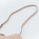 Miu Miu Matelasse Chain Shoulder Bag Leather 2way Pink Silver Auth 188727-16