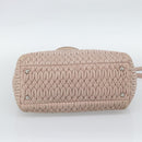 Miu Miu Matelasse Chain Shoulder Bag Leather 2way Pink Silver Auth 188727-5
