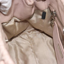 Miu Miu Matelasse Chain Shoulder Bag Leather 2way Pink Silver Auth 188727-23