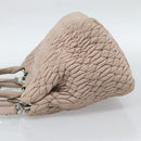Miu Miu Matelasse Chain Shoulder Bag Leather 2way Pink Silver Auth 188727-3