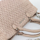 Miu Miu Matelasse Chain Shoulder Bag Leather 2way Pink Silver Auth 188727-6