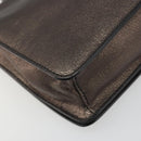Salvatore Ferragamo Gancini Hand Bag Leather Gray Auth 188730A-16