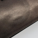 Salvatore Ferragamo Gancini Hand Bag Leather Gray Auth 188730A-10