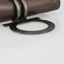 Salvatore Ferragamo Gancini Hand Bag Leather Gray Auth 188730A-7