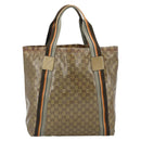 GUCCI GG Crystal Tote Bag Coated Canvas Beige 189669 Auth 188731-2