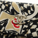 CHANEL Mini Matelasse Chain Shoulder Pouch Satin Beige Silver CC Auth 188736M-14