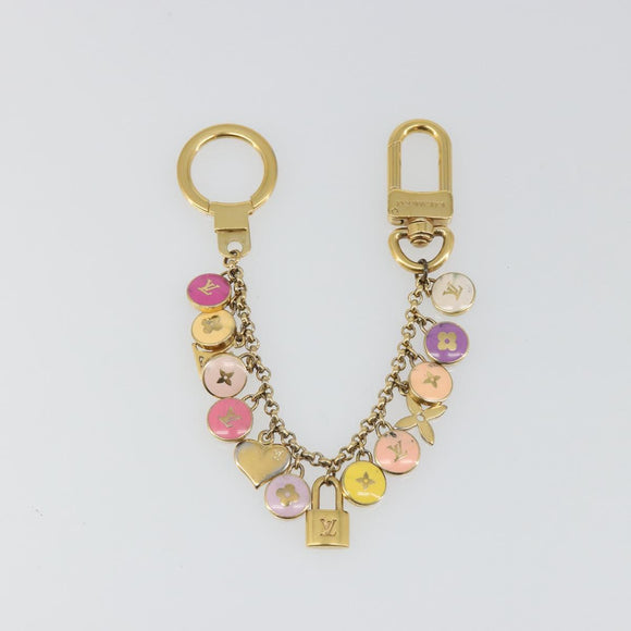 LOUIS VUITTON Porte Cles Chainne Pastille Key Holder metal M65386 Auth 188737