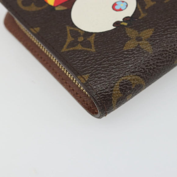 LOUIS VUITTON Monogram Panda Porte Monnaie Zip Long Wallet M61729 LV Auth 188739