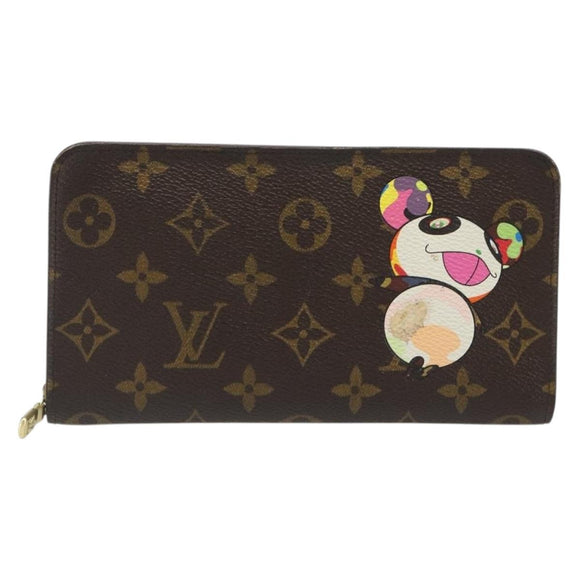 LOUIS VUITTON Monogram Panda Porte Monnaie Zip Long Wallet M61729 LV Auth 188739