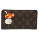 LOUIS VUITTON Monogram Panda Porte Monnaie Zip Long Wallet M61729 LV Auth 188739-2